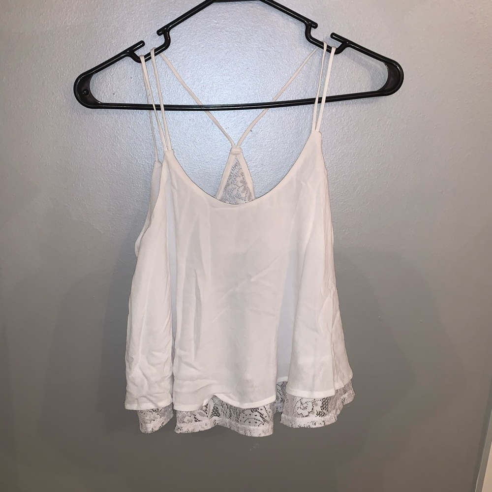White flowy cami top